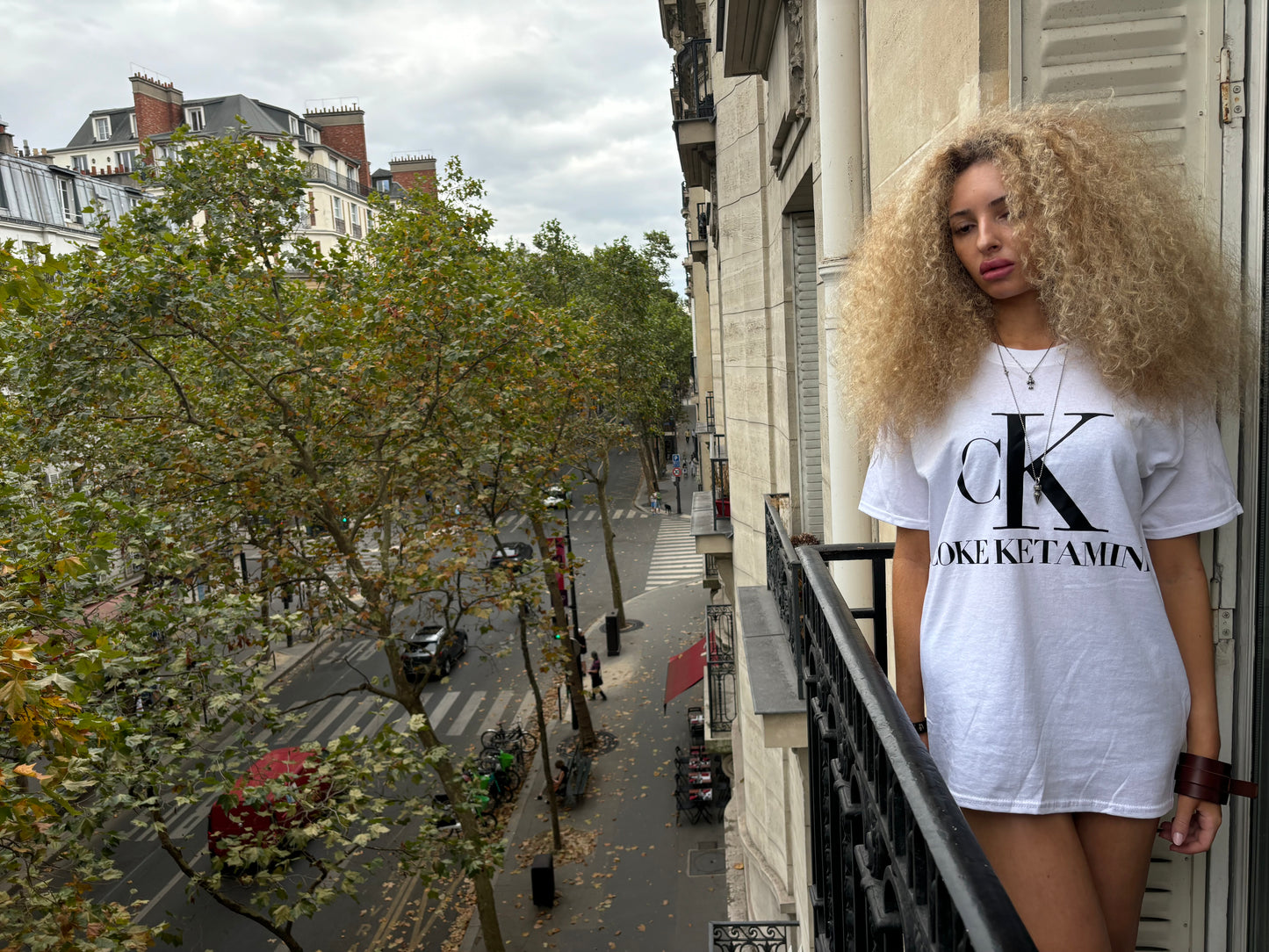 C*KE K*TAMINE White Tee